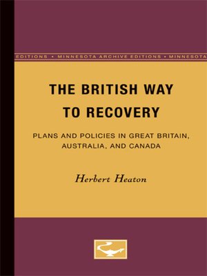 cover image of The British Way to Recovery